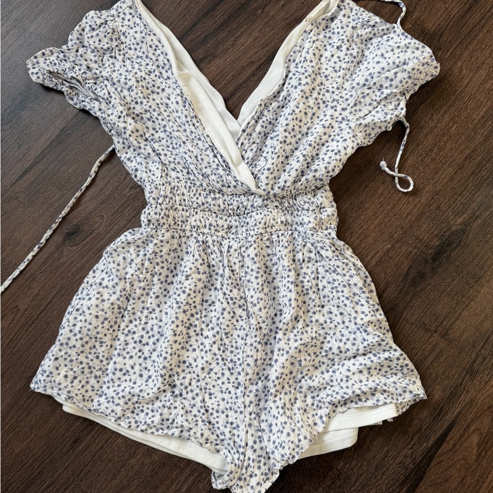Altar'd State Blue and White Floral Dress